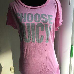 Juicy Couture Choose Juicy Graphic T-shirt Pink XL